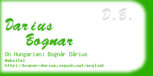 darius bognar business card